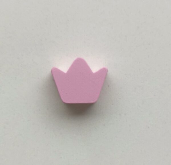 perlina coroncina rosa baby in legno