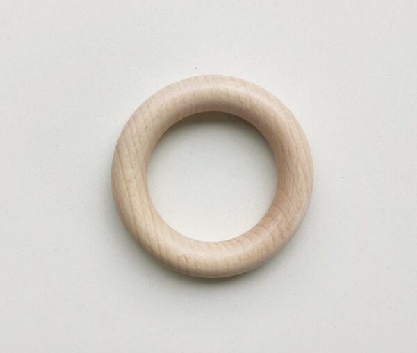 Mini Anello 36mm Legno Grezzo Burattato